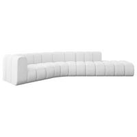 ECKSOFA modulares Sofa Tilmo-L1 - 399x194x70 cm Weiß - Weiß, Holzwerkstoff/Textil (399/194cm) - ALTDECOR