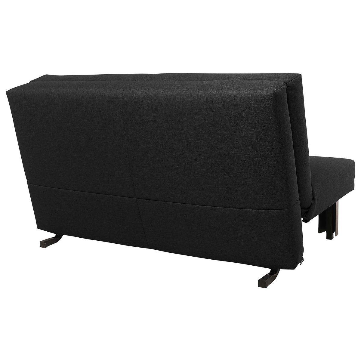 FALTSOFA Kalomira Bezug Flachgewebe Metall schwarz / schwarz - Schwarz, Kunststoff (145/84/100cm) - 58aufmkessel