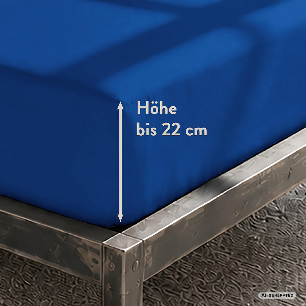 SPANNBETTTUCH Basic Jersey dunkelblau, 140x200 cm - 160x200 cm - Dunkelblau, Textil (160/200cm) - Castell