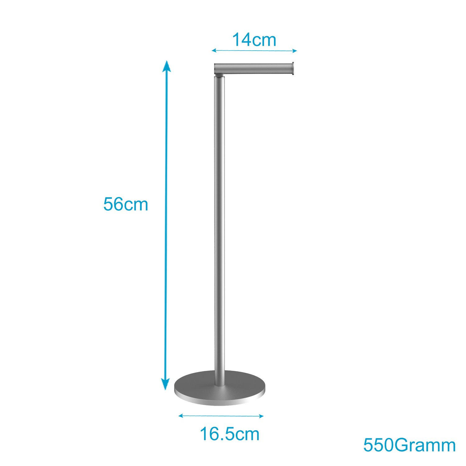 TOILETTENPAPIERHALTER - Silberfarben, Metall (16.7/55/16.7cm) - Intirilife