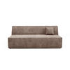 BETTSOFA TESSO Braun Kordstoff mit Schlaffunktion - Braun, Holz (202/74/94cm) - MASSENO