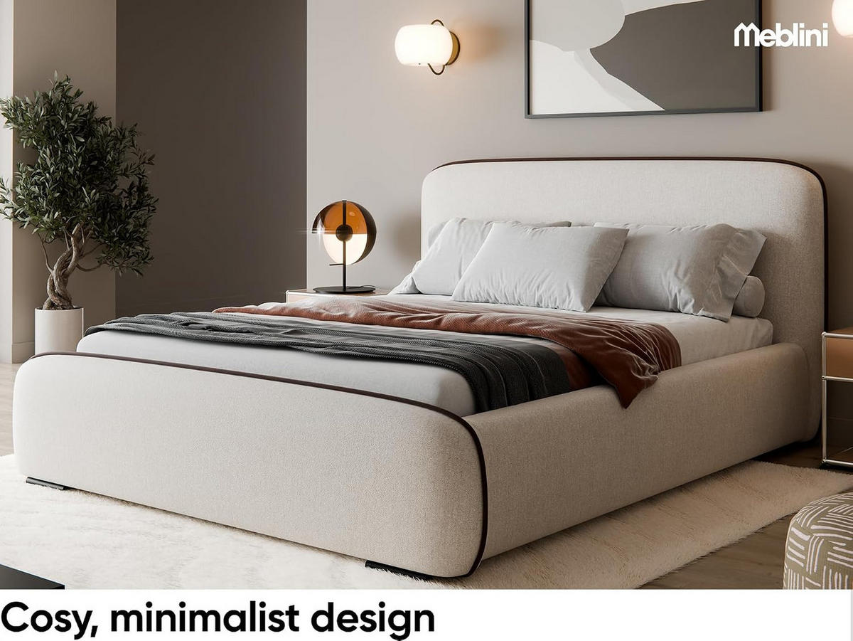 BETT BELLION - Creme, Holzwerkstoff (160/200cm) - Meblini