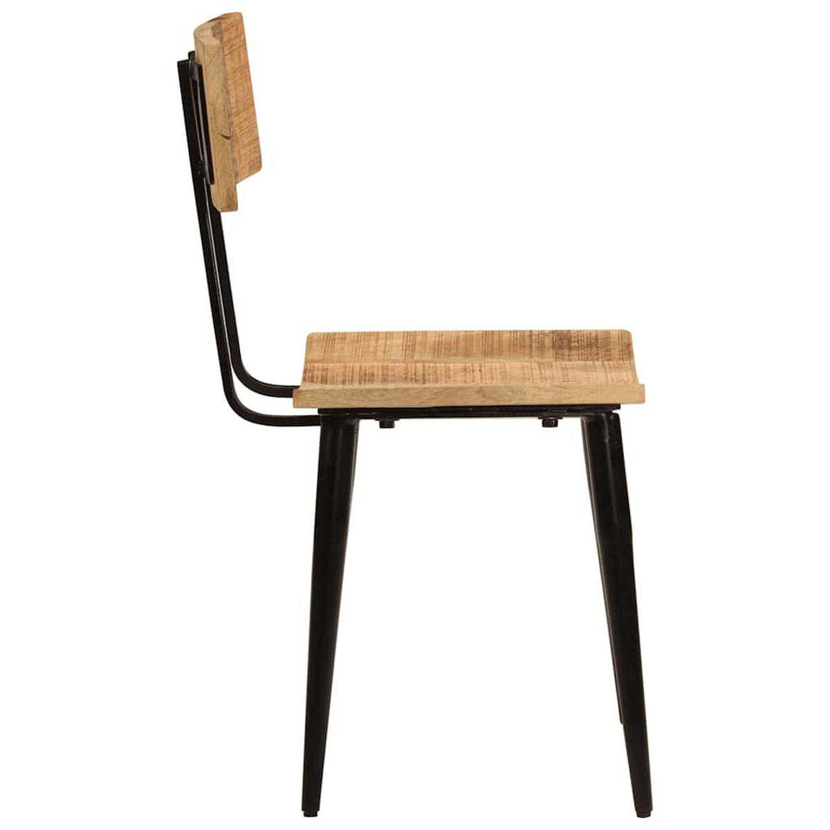 ESSZIMMERSTÜHLE 2Er Set 44/40/80 Cm Massivholz Mango - Braun, Holz (37/80/44cm) - vidaXL