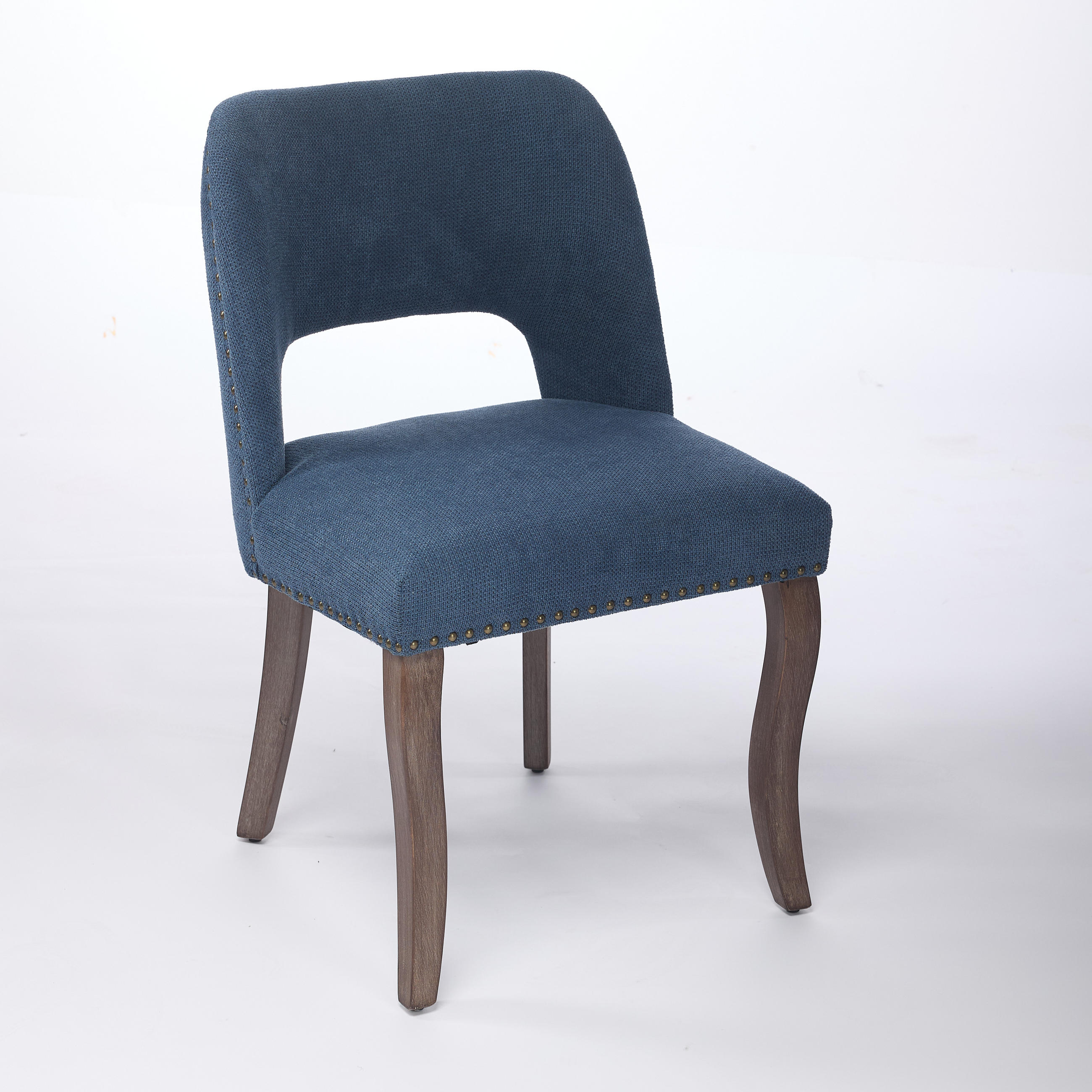 STUHL-SET DE-36340 2 Stück mit durchbrochener Rückenlehne Blau - Blau, Holz (51/82.5/58cm) - ComfortXL