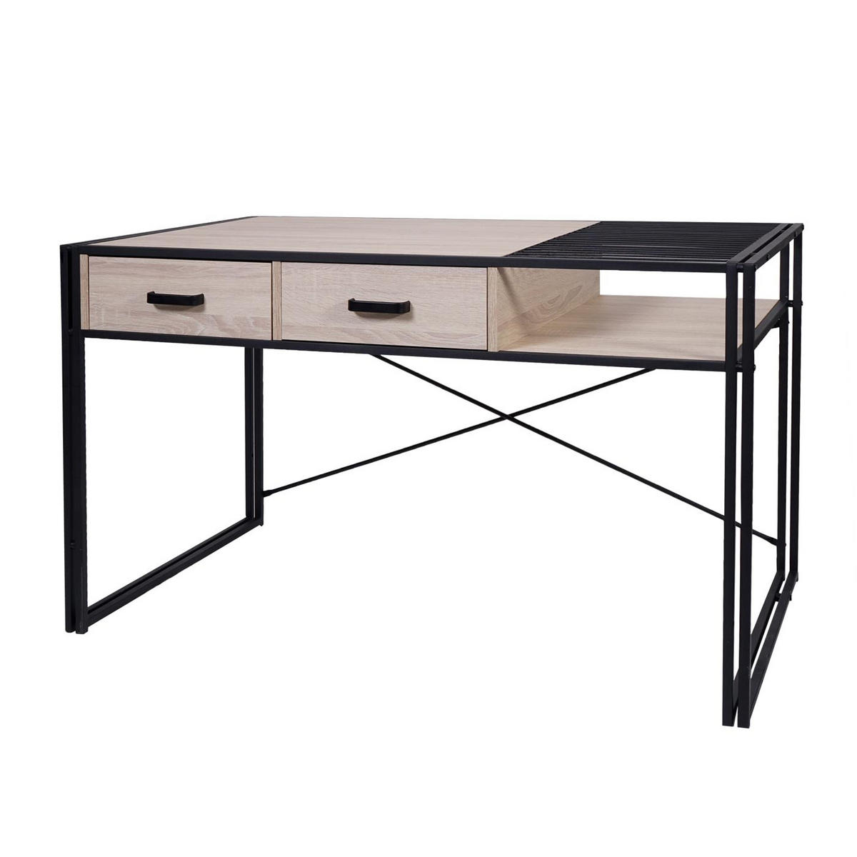 SCHREIBTISCH rechteckig Eiche Dekor - Eichefarben, Holzwerkstoff (76/120/73cm) - MCW