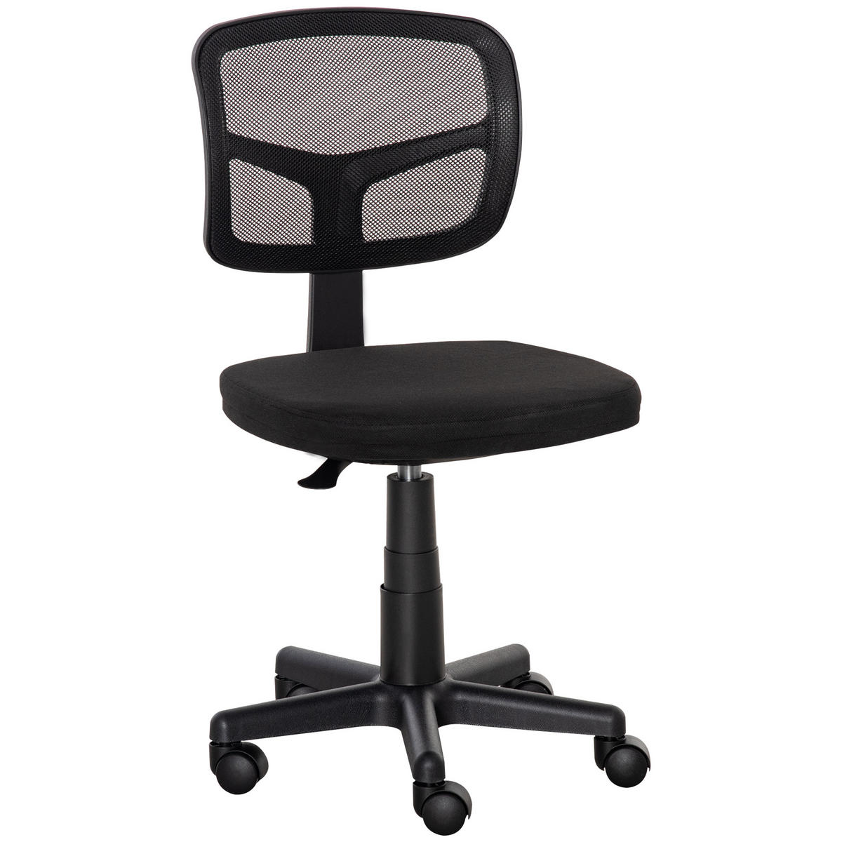 BÜROSTUHL Ergonomischer Schreibtischstuhl, Höhenverstellbarer Drehstuhl, Schwarz - Schwarz, Kunststoff/Textil (48/89.5/43cm) - Vinsetto