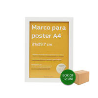 RAHMEN Set mit 12 aus MDF und Acrylglas Schutz und Aussteller für Fotografien, Bilder, Poster, Gemälde, Dekoration für Haus Farbe Weiß A4 - Weiß, Holz (21/3/29.7cm) - Nacnic