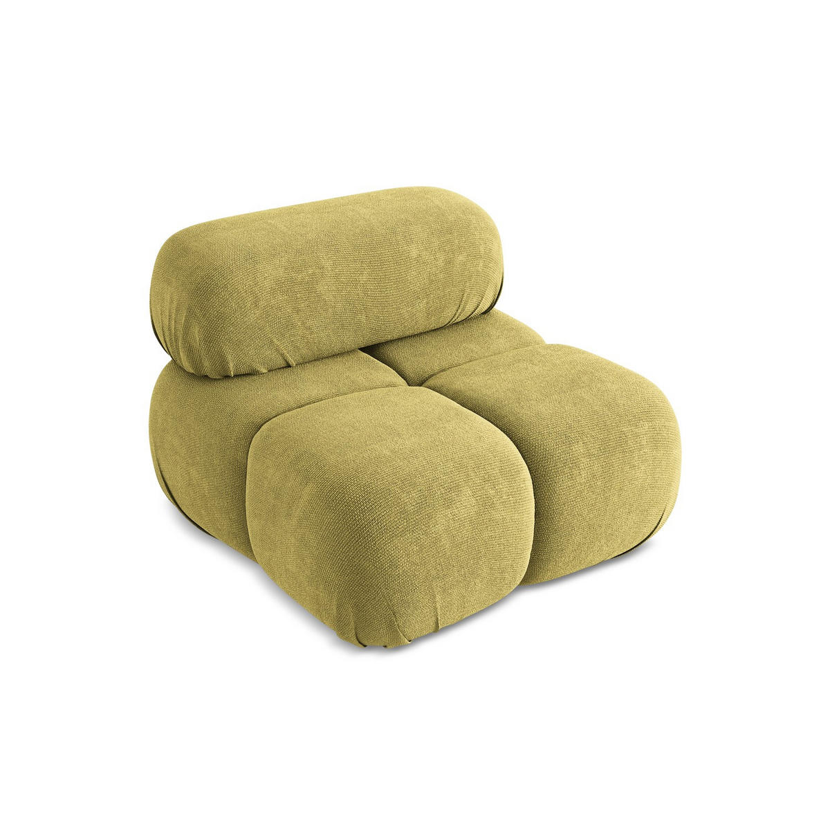 SESSEL Chenille Stoff Grün - Limette/Schwarz, Kunststoff/Textil (96/70/95cm) - LaMiaSofa