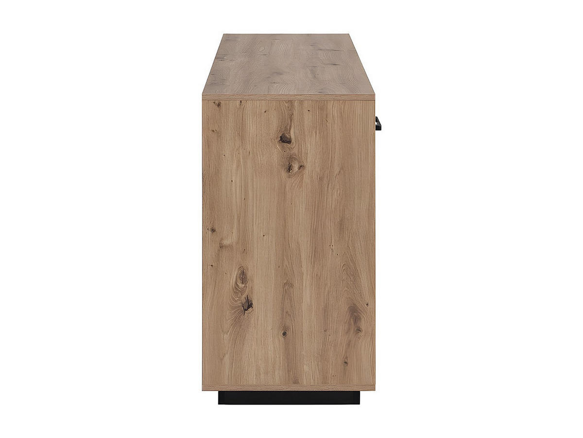 SIDEBOARD mit 3 Türen & 3 Schubladen - MDF - Naturfarben & Schwarz - NALAMANE - Naturfarben, Holz (180/75/40cm) - Vente-Unique