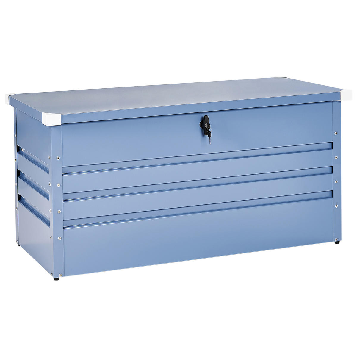AUFBEWAHRUNGSBOX Blau Cebrosa - Blau, Metall (132/64/62cm) - Beliani