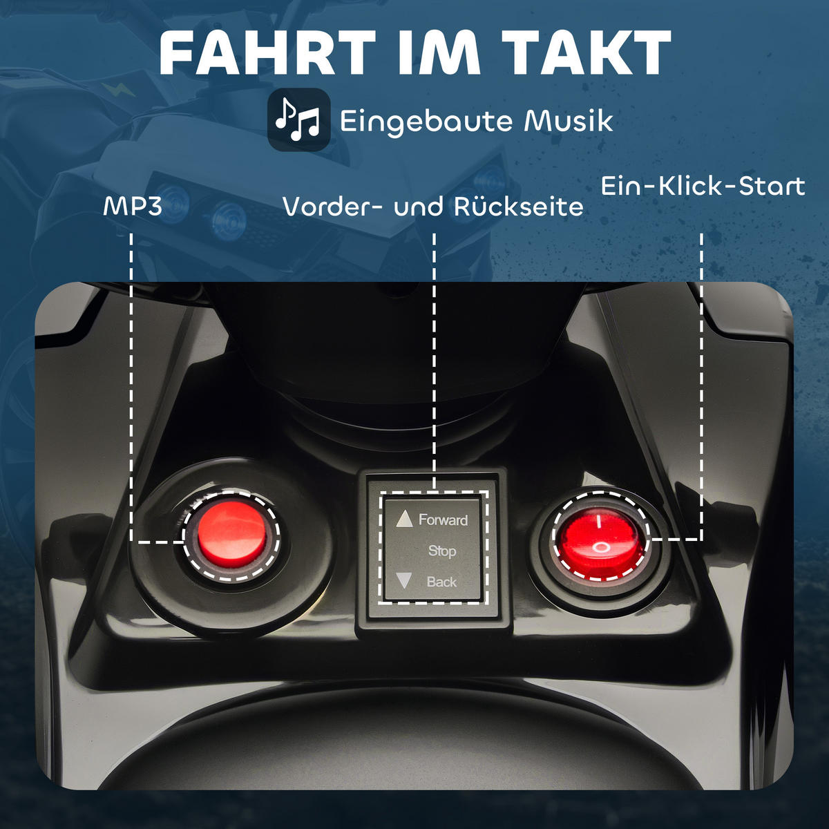 FAHRZEUGE zum Draufsitzen Weiß 70.0/42.0/45.0cm - Weiß, Metall (70/42/45cm)