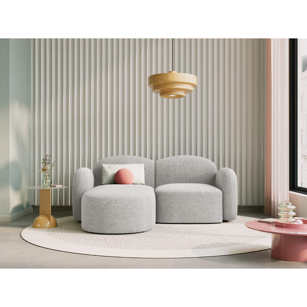 Thumbnail - Micadoni Ecksofa, Silber, Textil, 3-Sitzer, L-Form, 194x155 cm, Hergestellt in Europa, Oeko-Tex®, Wohnzimmer, Sofas & Co...