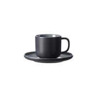 KAFFEETASSE MIT UNTERTASSE Jasper Schwarz 240 ml - Schwarz, Keramik (15/9/15cm) - Ritzenhoff Breker