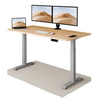 SCHREIBTISCH Elektrisch Höhenverstellbarer HomeOne 160x80cm Grau/Eiche mit Memory-Funktion, Anti-Kollisions Technologie - Eichefarben/Grau, Holzwerkstoff (80/160/72cm) - Desktronic