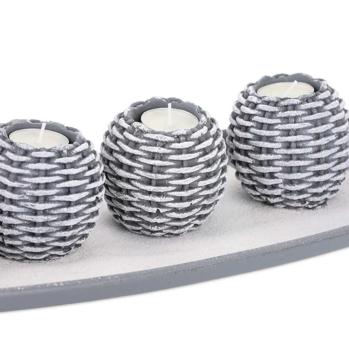 KERZENDEKO - Multicolor, Naturmaterialen/Holzwerkstoff (8cm) - Relaxdays