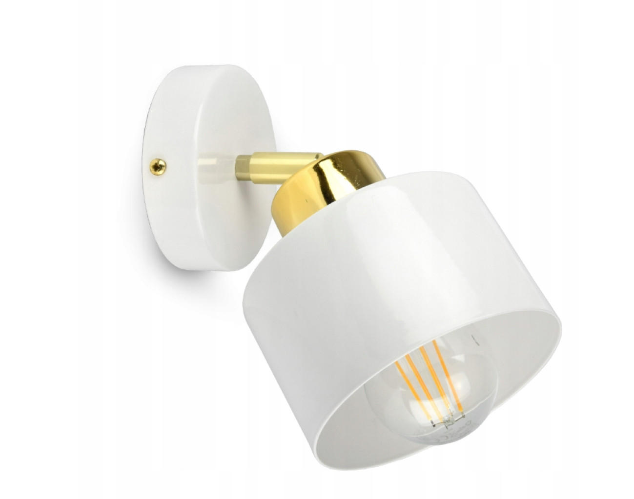 WANDLEUCHTE Rollen - Goldfarben/Weiß, Metall (20/20/12cm) - kiki design
