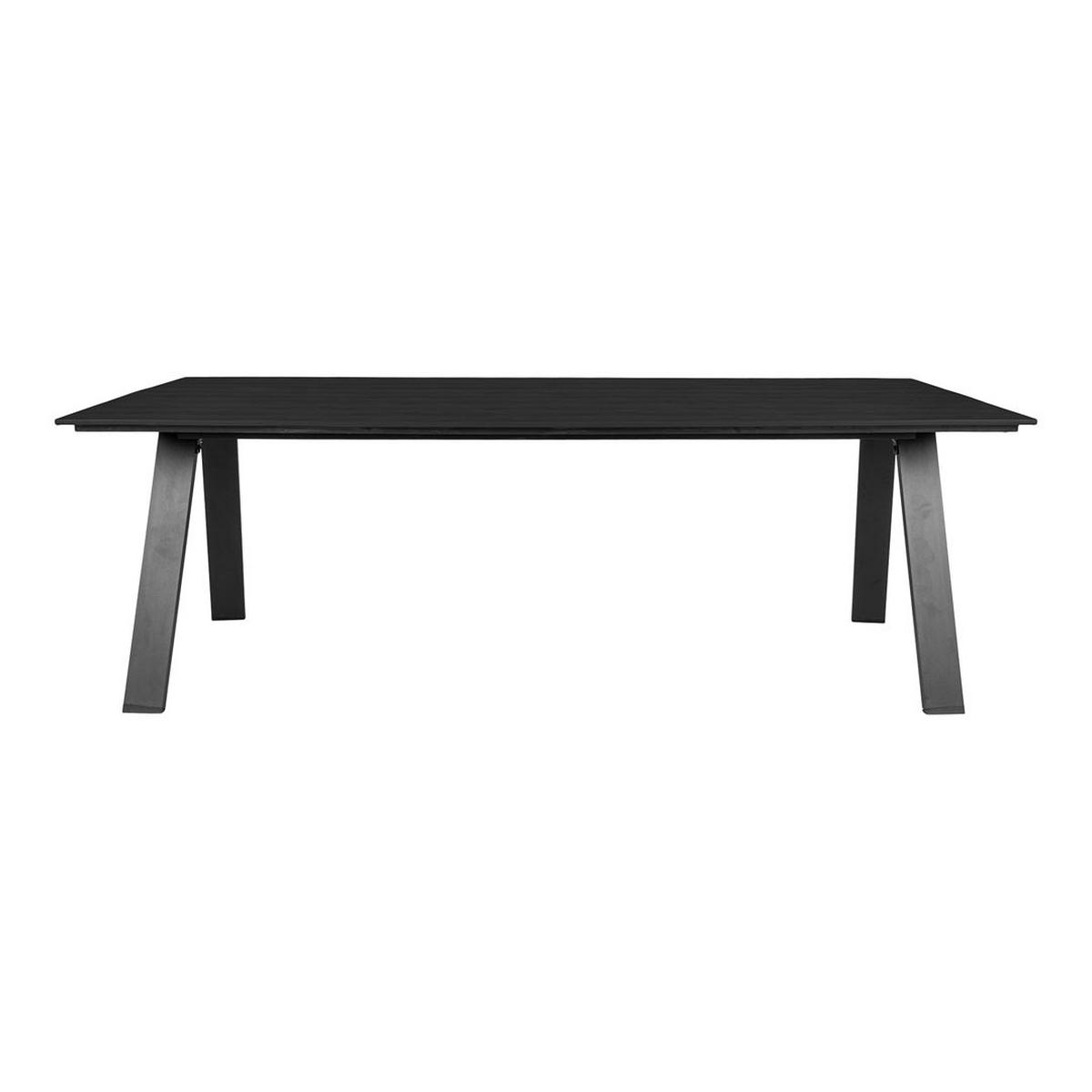 GARTENTISCH Schwarz - Schwarz, Holzwerkstoff (220/100/74cm) - ebuy24