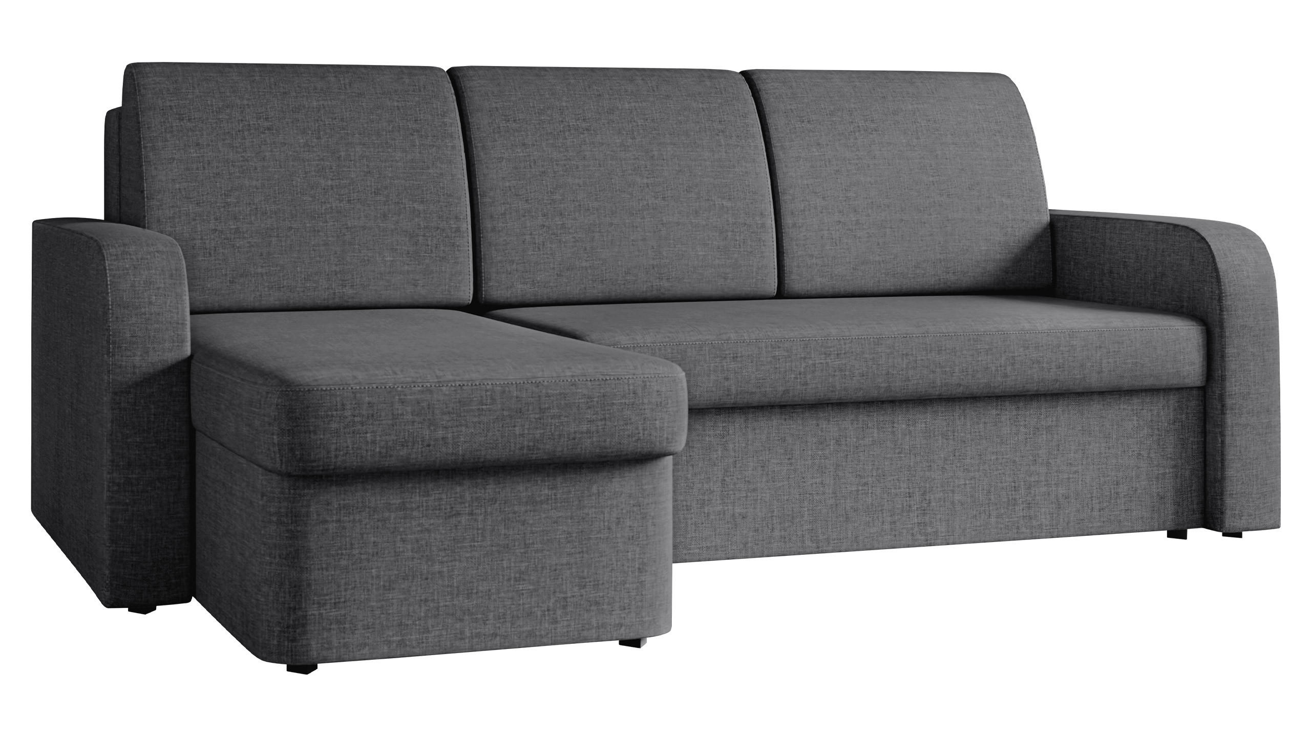 ECKSOFA Totii - Schwarz/Grau, Holz/Kunststoff (210/153cm) - MIRJAN24