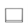 KONSOLENTISCH Well 100 Weiß, Schwarze Beine - Schwarz/Weiß, Holzwerkstoff/Metall (25/100/80cm) - Bettso