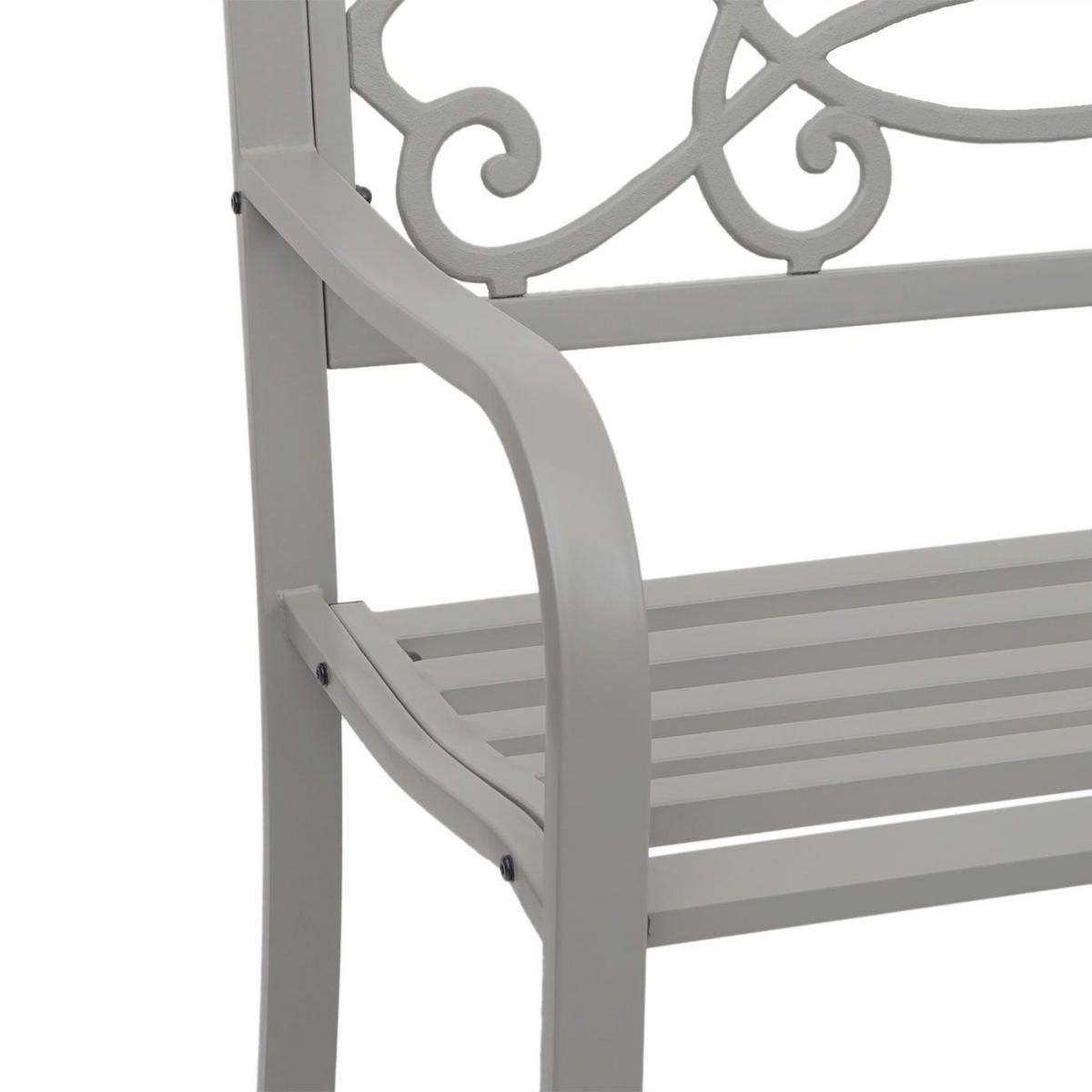 GARTENBANK 87x127x58cm Grau 2-Sitzer - Grau, Metall (127/87/58cm) - PROREGAL