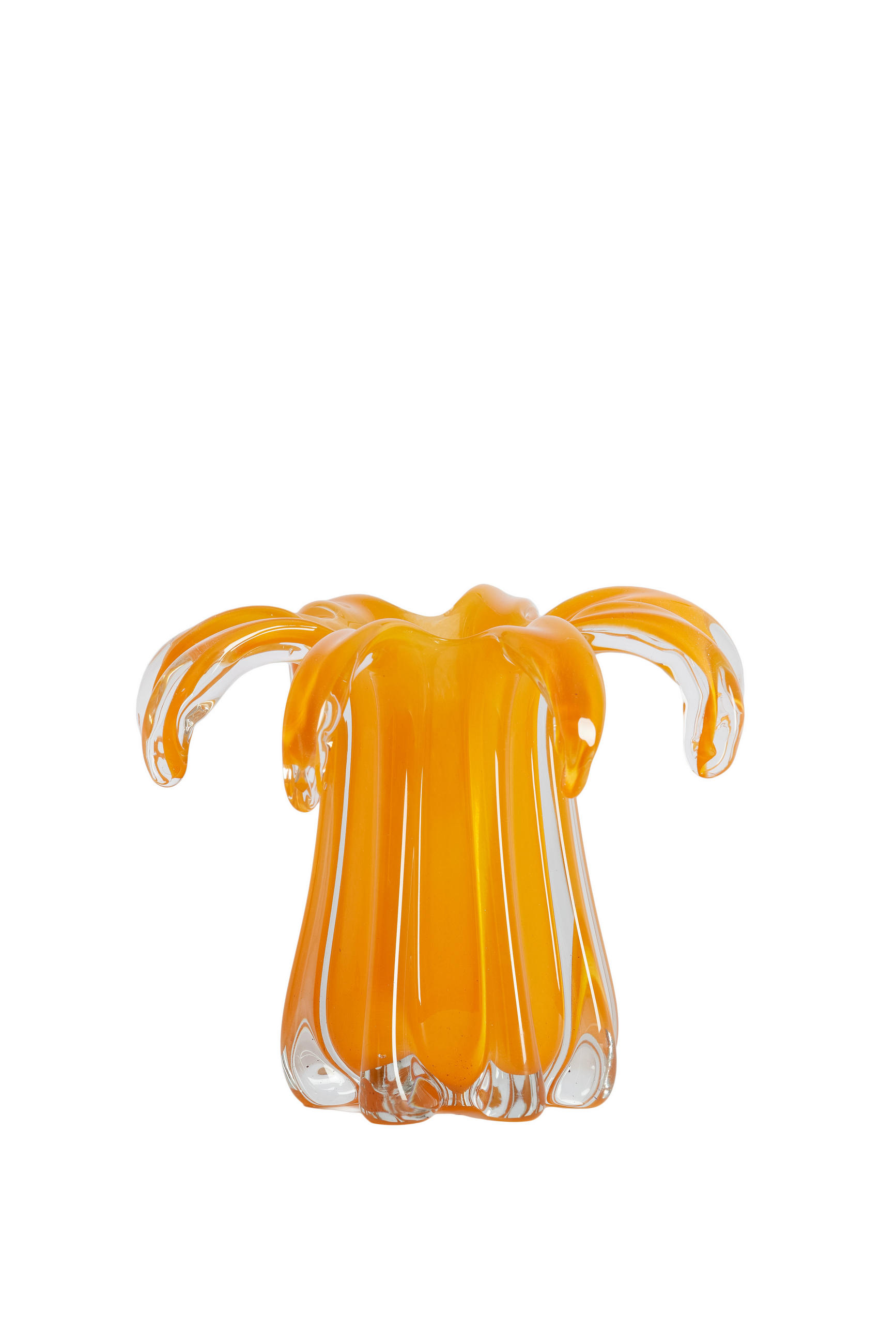 VAZE Avenia Orange 22/22/17 cm - Orange, Glas (17cm) - Light & Living