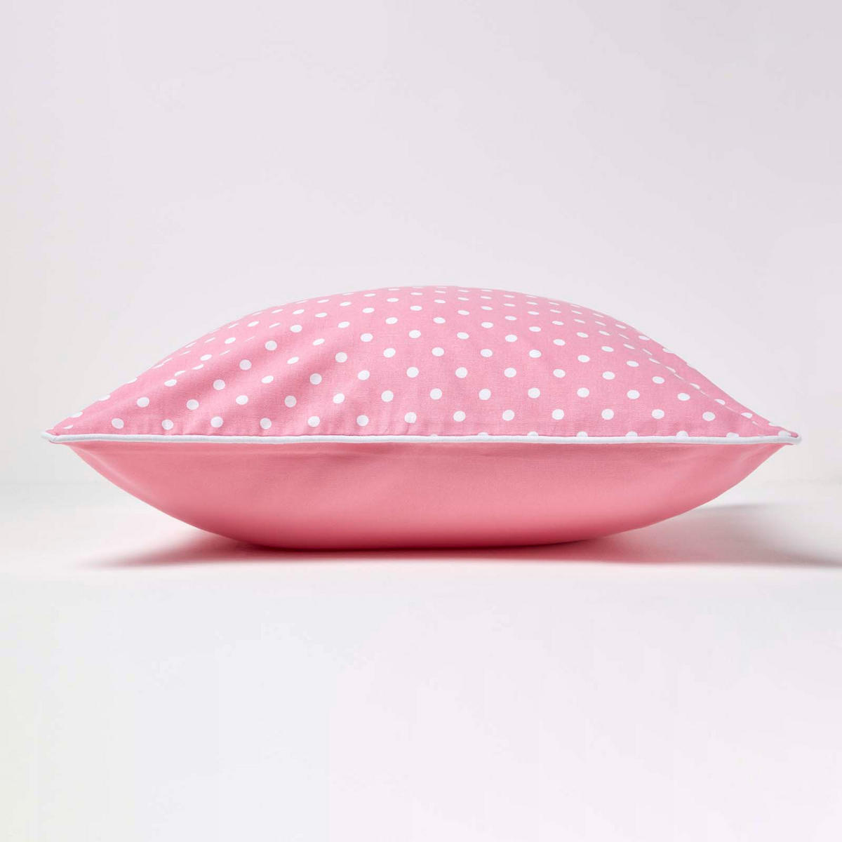 KISSENHÜLLE Polka Dots 60/60 cm, 100% Baumwolle - Rosa, Textil (60/60cm) - Homescapes