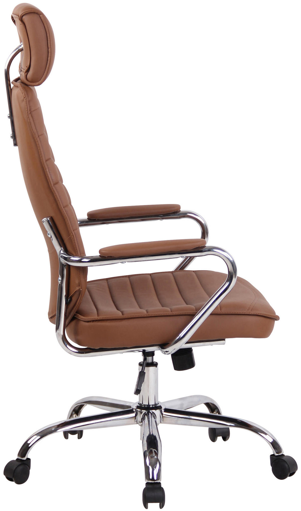 BÜROSTUHL Rako, Hellbraun - Hellbraun, Textil/Metall (60/128/67cm) - TPFLiving