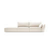 LINKES-SOFA Kaelle aus Samt leichtes beige 4 Sitzplätze - Creme, Textil (110/85/264cm) - Micadoni