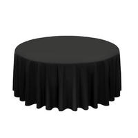 TISCHDECKE rund 275 cm Schwarz - Schwarz, Textil (275/275/1.5cm)