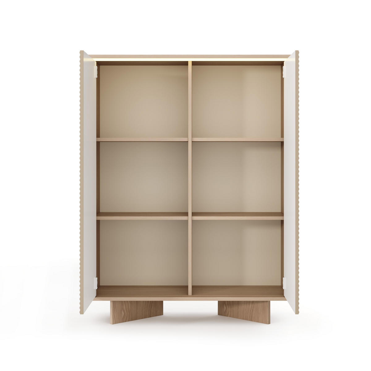 KOMMODE RIGATO 103,9/138,4/40cm mit Schubladen 2 Türen Beige - Beige, Holzwerkstoff (103.9/138.4/40cm) - MASSENO