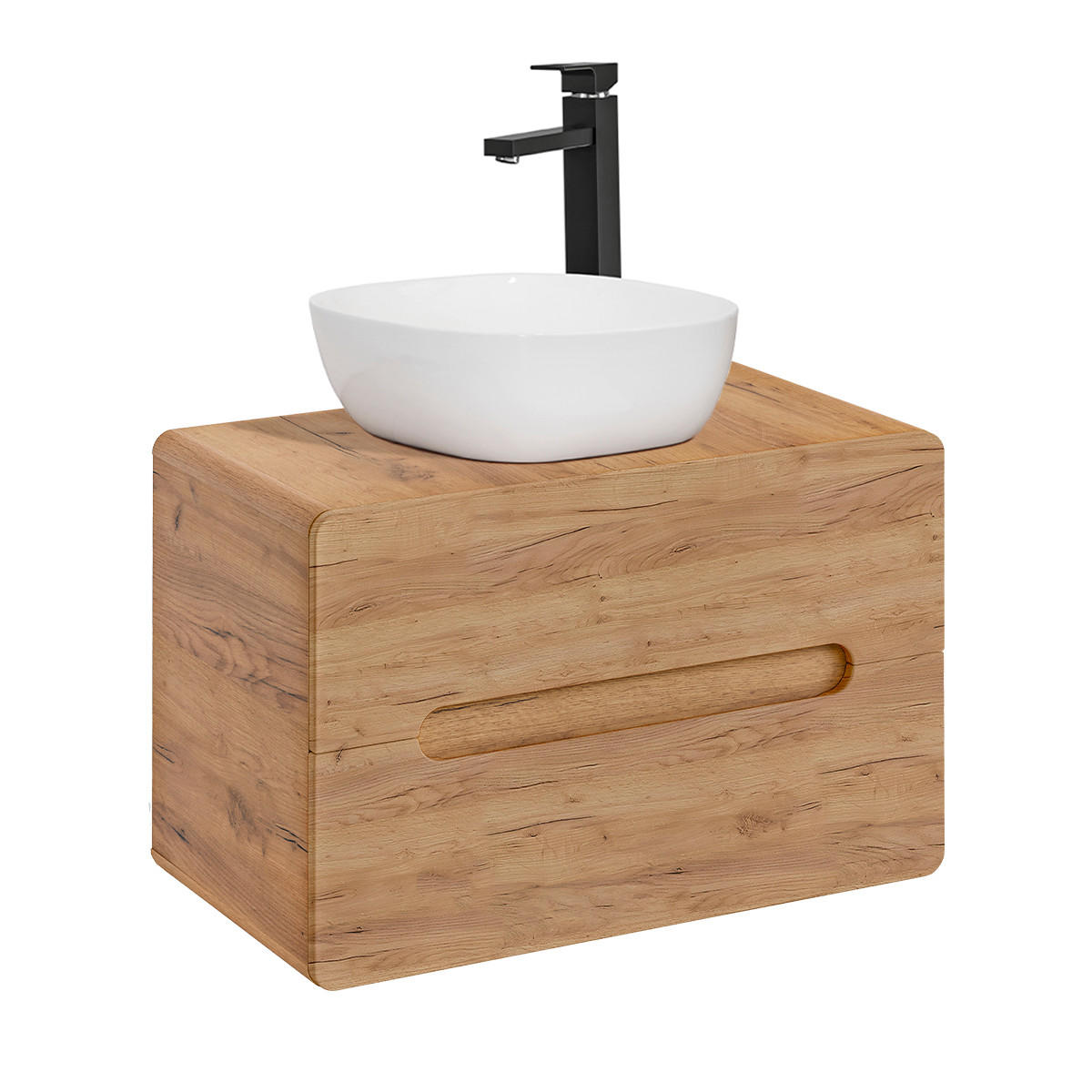 WASCHTISCH 80cm Arun Holz - Braun, Holzwerkstoff (80/53/46cm) - Petits-meubles