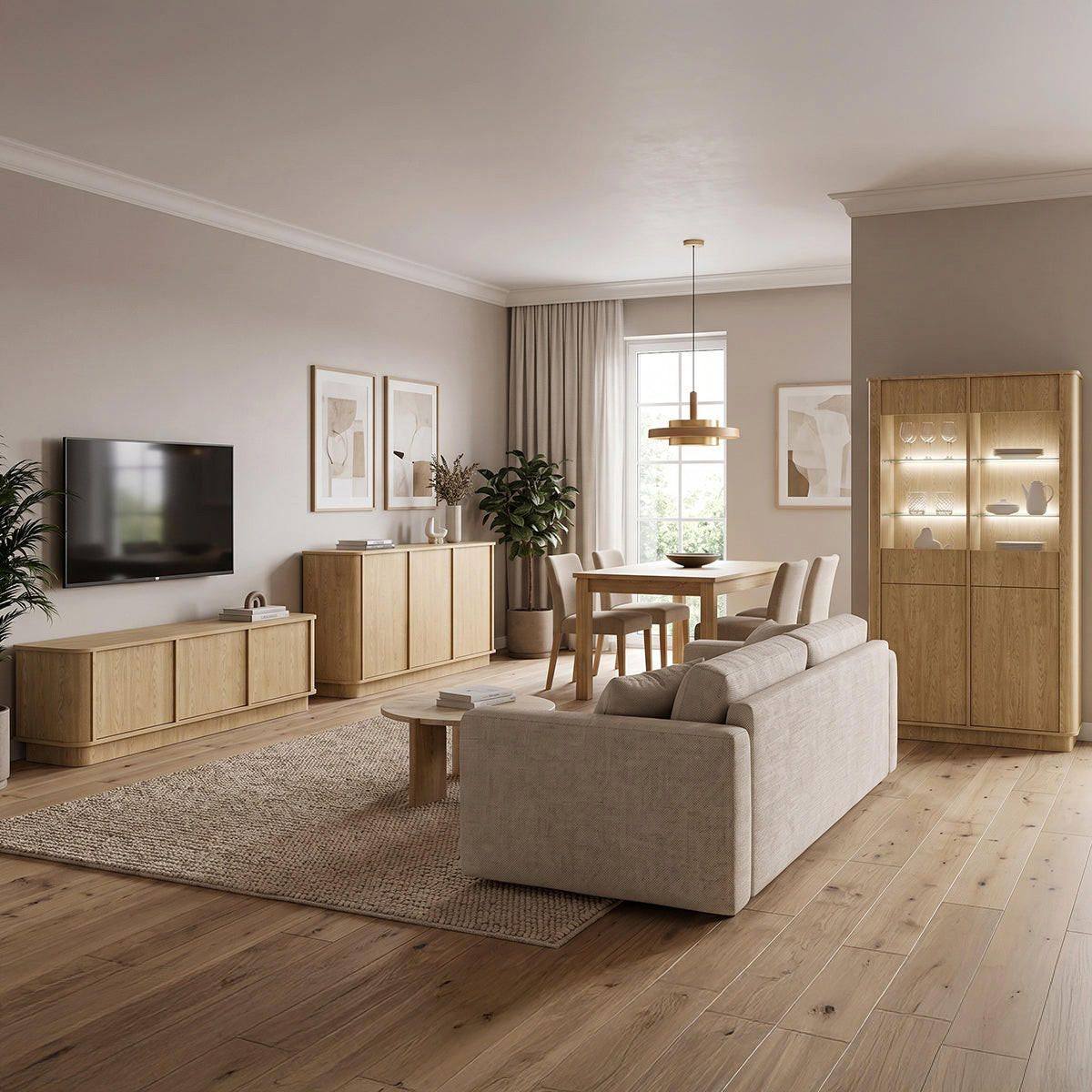 SIDEBOARD Halina Holz - Braun, Holzwerkstoff (154/81.7/40cm) - Petits-meubles