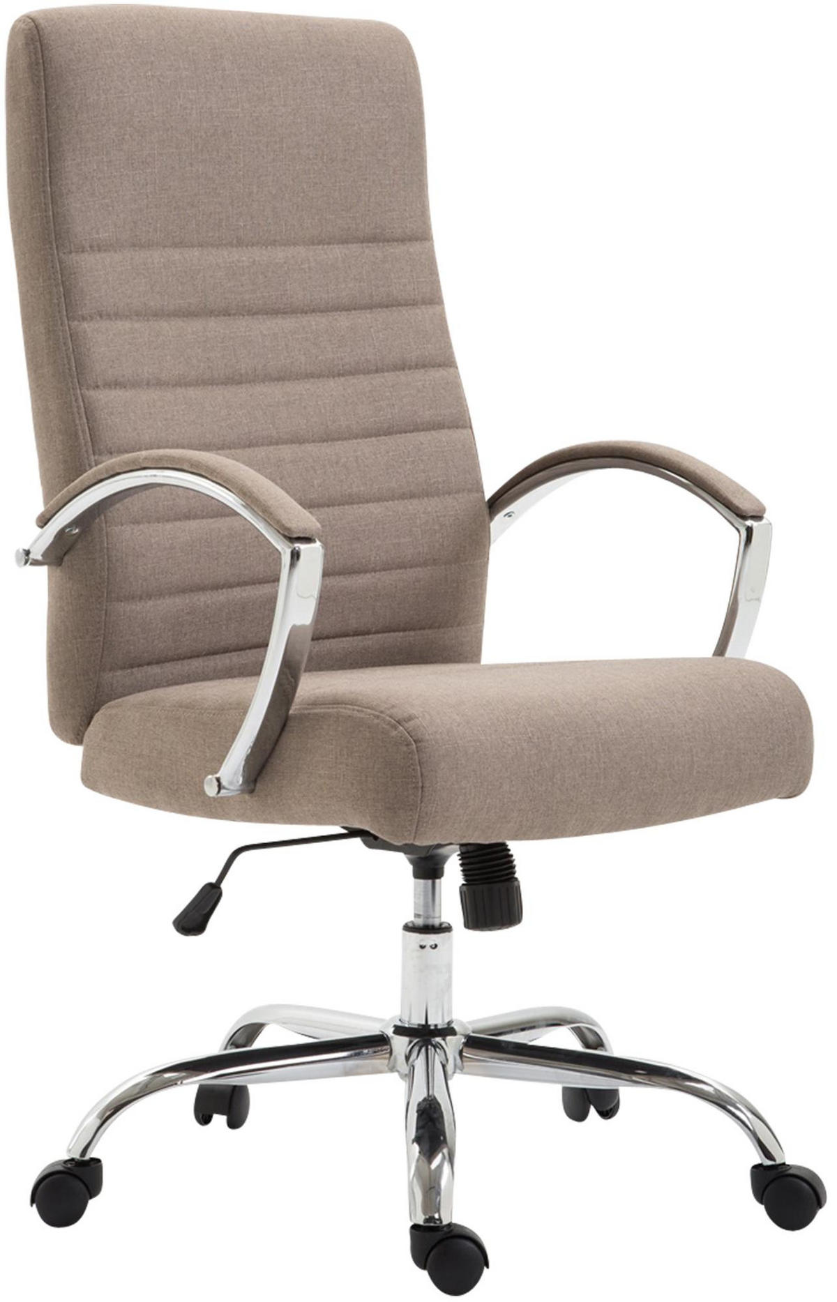 CHEFSESSEL Stoff Taupe - Taupe, Textil/Metall (60/110/68cm) - CLP