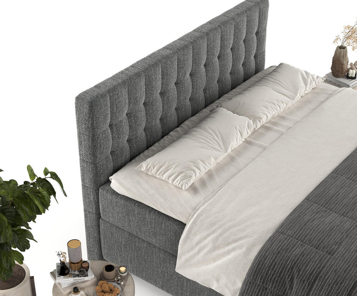 BOXBETT Milo Schwarz 160/200 cm - Schwarz, Holz/Holzwerkstoff (160/200cm) - Maison de Reve