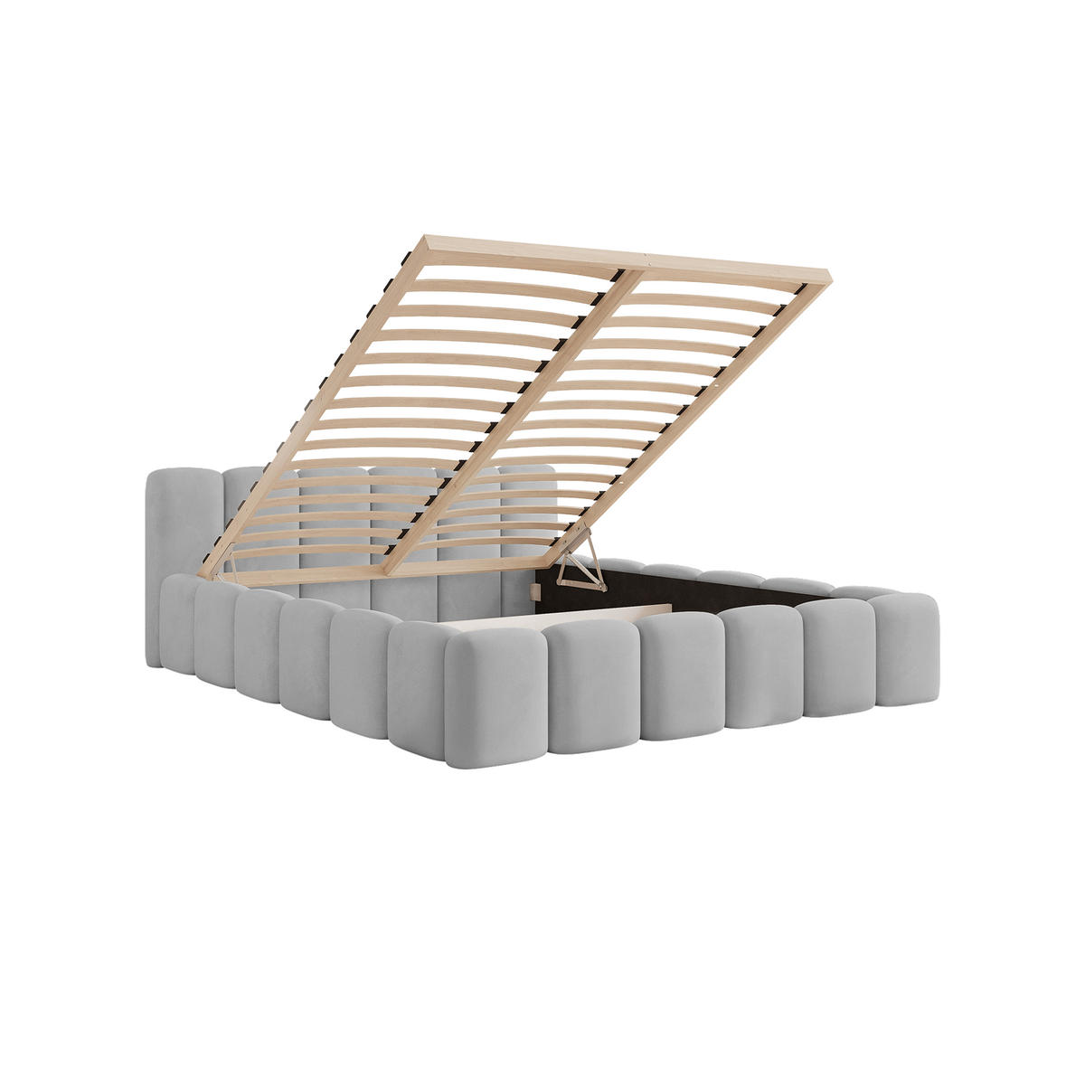 POLSTERBETT Limata 140x200 cm, Hellgrau - Hellgrau, Textil (140/200cm) - Fedve