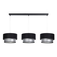 HÄNGELEUCHTE Schwarz 30/88 cm - Silberfarben, Kunststoff (30/2.6/88cm) - ONZENO