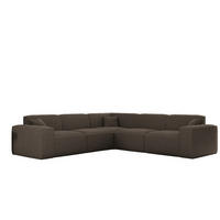 ECKSOFA Celes Premium In Sven - Braun, Holzwerkstoff/Textil (246/246cm) - Fun Möbel