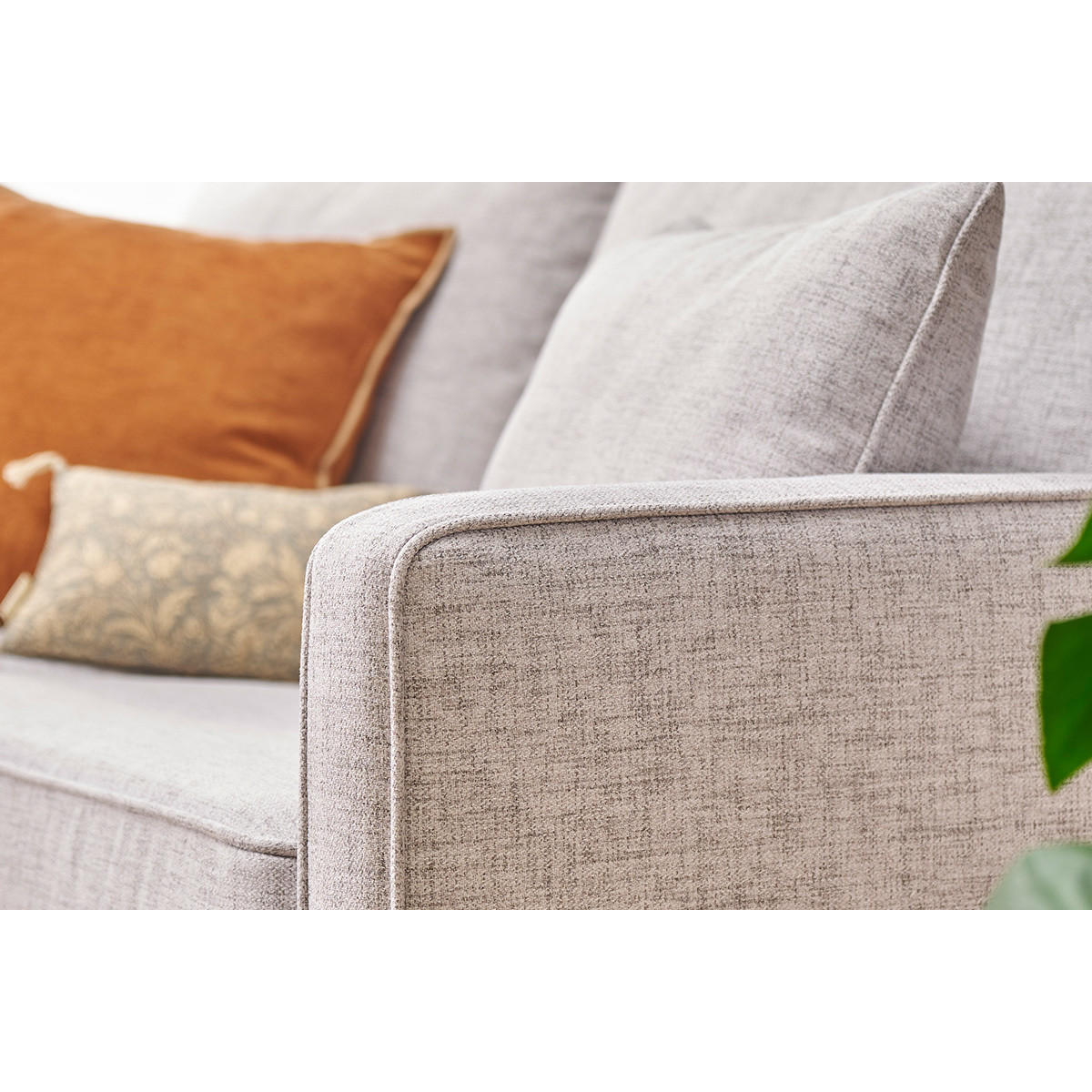 SCHLAFSOFA Skandinavisch 3-Sitzer Stoff Naturbeige PAPEL - Grau, Textil (102/77/180cm) - Miliboo