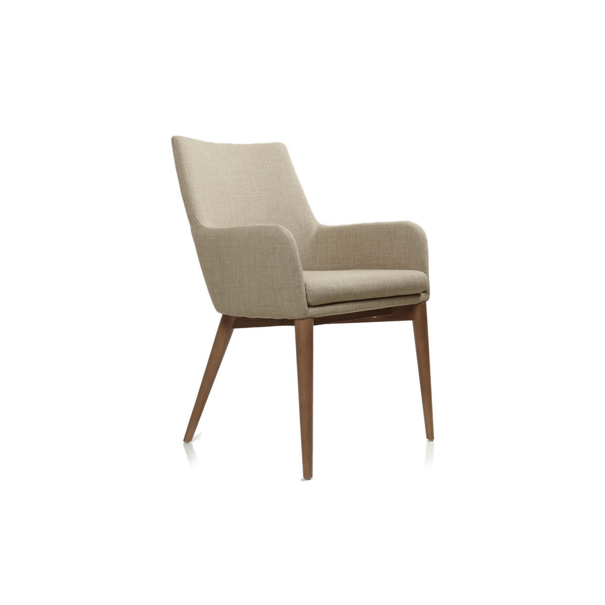 SESSEL 2er-Set Polyester Beige SHANA - Beige, Textil (61/86/55cm) - Miliboo
