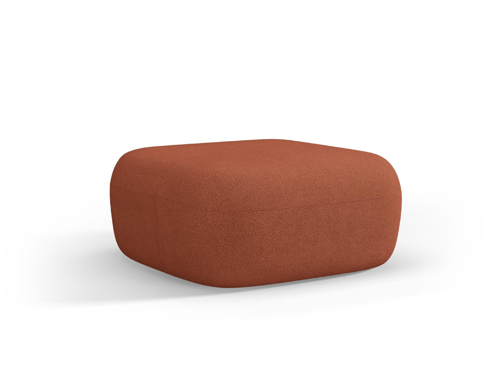 POUF Jenny aus Boucle ziegelstein - Orange, Textil (88/40/90cm) - Micadoni