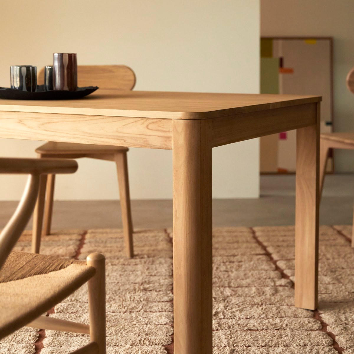 TISCH Léon Natur aus Teak - Naturfarben, Holz (90/240/75cm) - Tikamoon