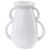 BLUMENVASE Porzellan weiß Koropi - Weiß, Keramik (19cm) - Beliani
