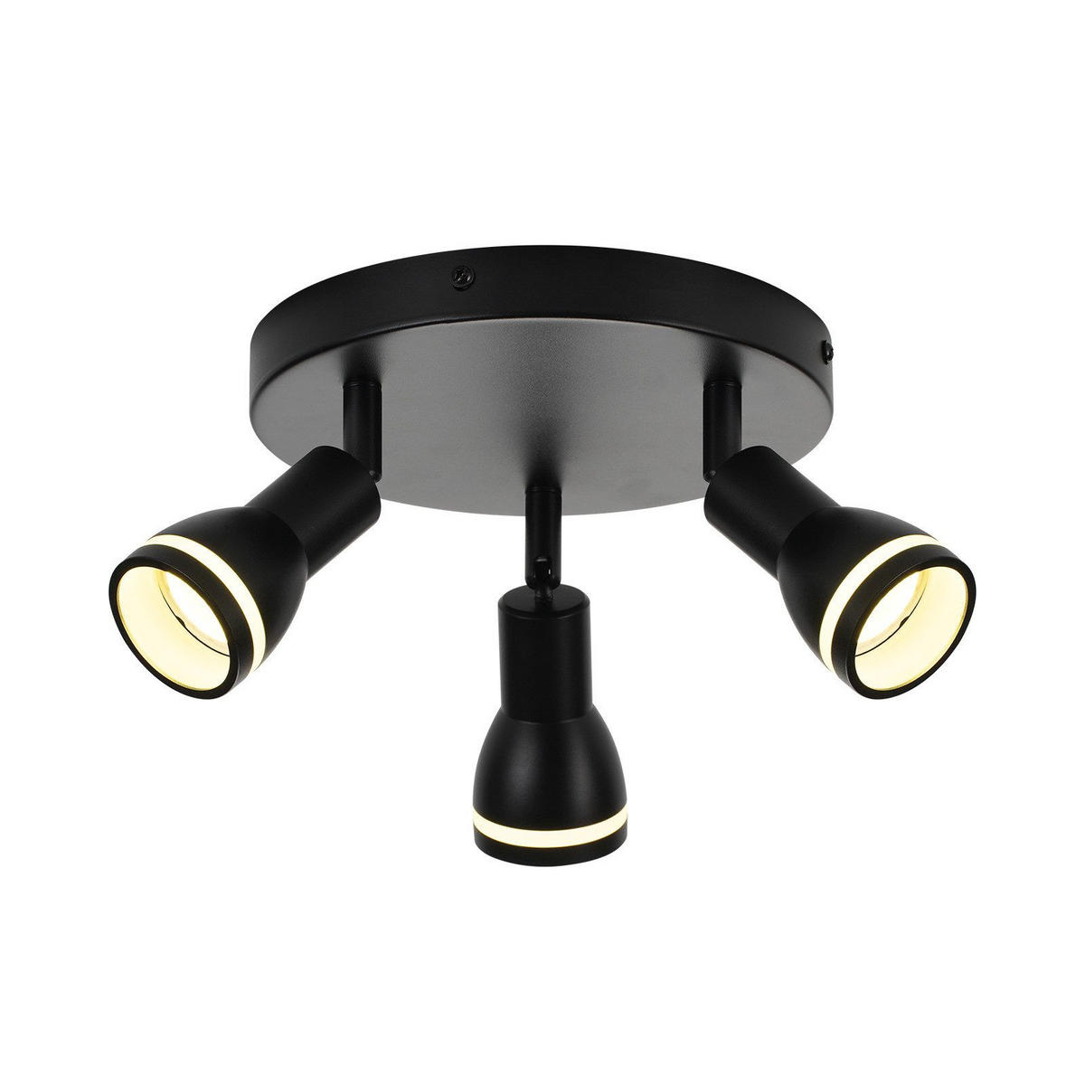 STRAHLER Fabelhaft 3-flammig 20/20/15.7 cm - Schwarz, Metall (20/20/15.7cm) - ZMH