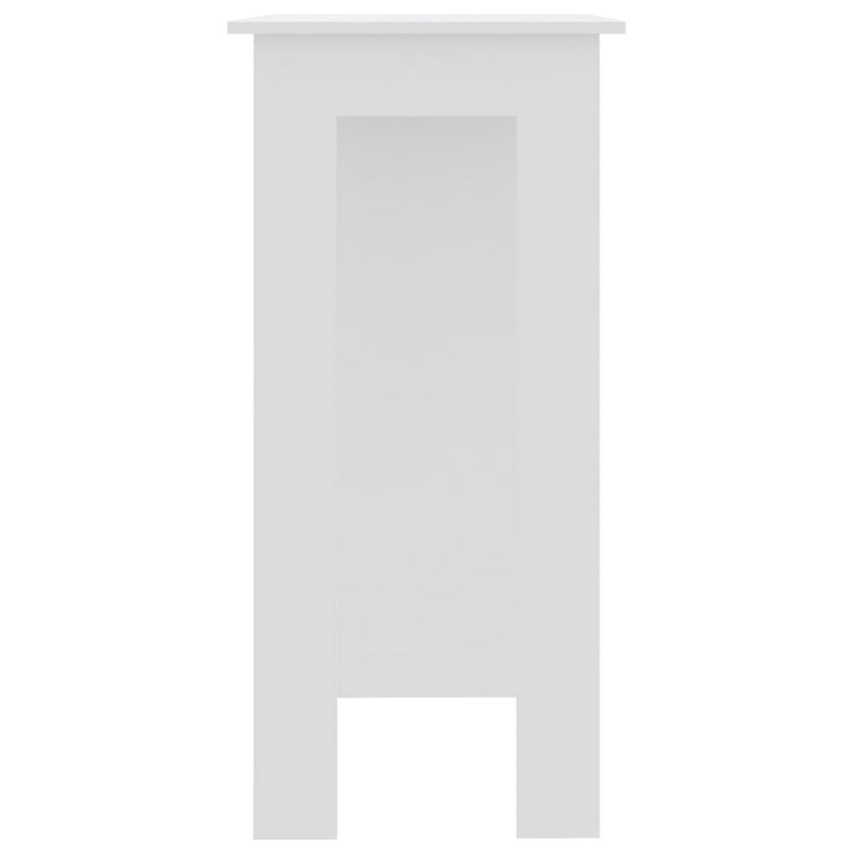 BARTISCH Moderner 102/50/103,5 cm aus Holzwerkstoff Weiß mit Regal - Weiß, Holz (50/102/103.5cm) - vidaXL