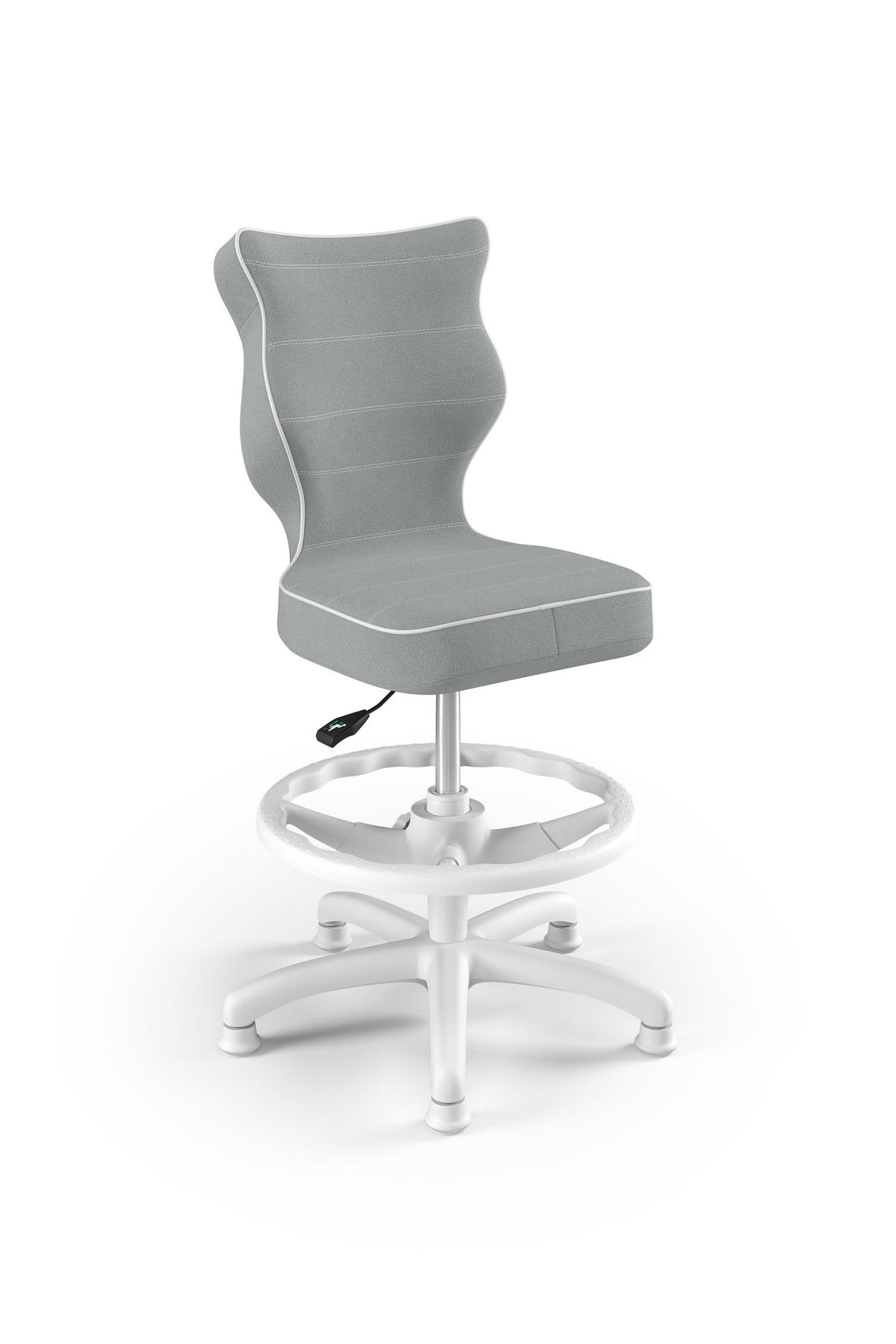 KINDERSTUHL Petit mit Fußstütze - Weiß/Grau, Textil (66/90/66cm) - RAUMHIRSCH FURNITURE