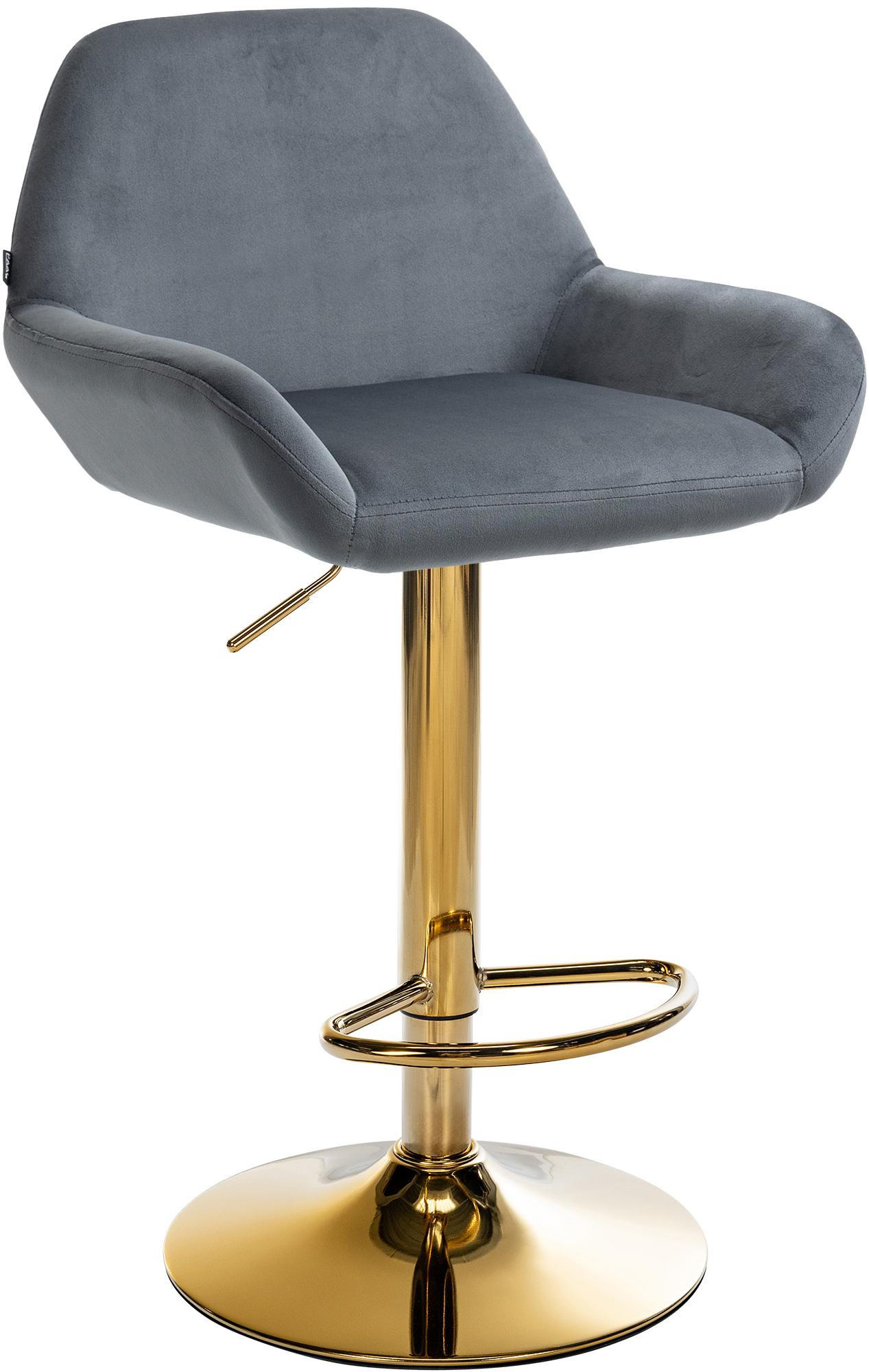 Deluke Barhocker Dunkelgrau 51x89x52 cm