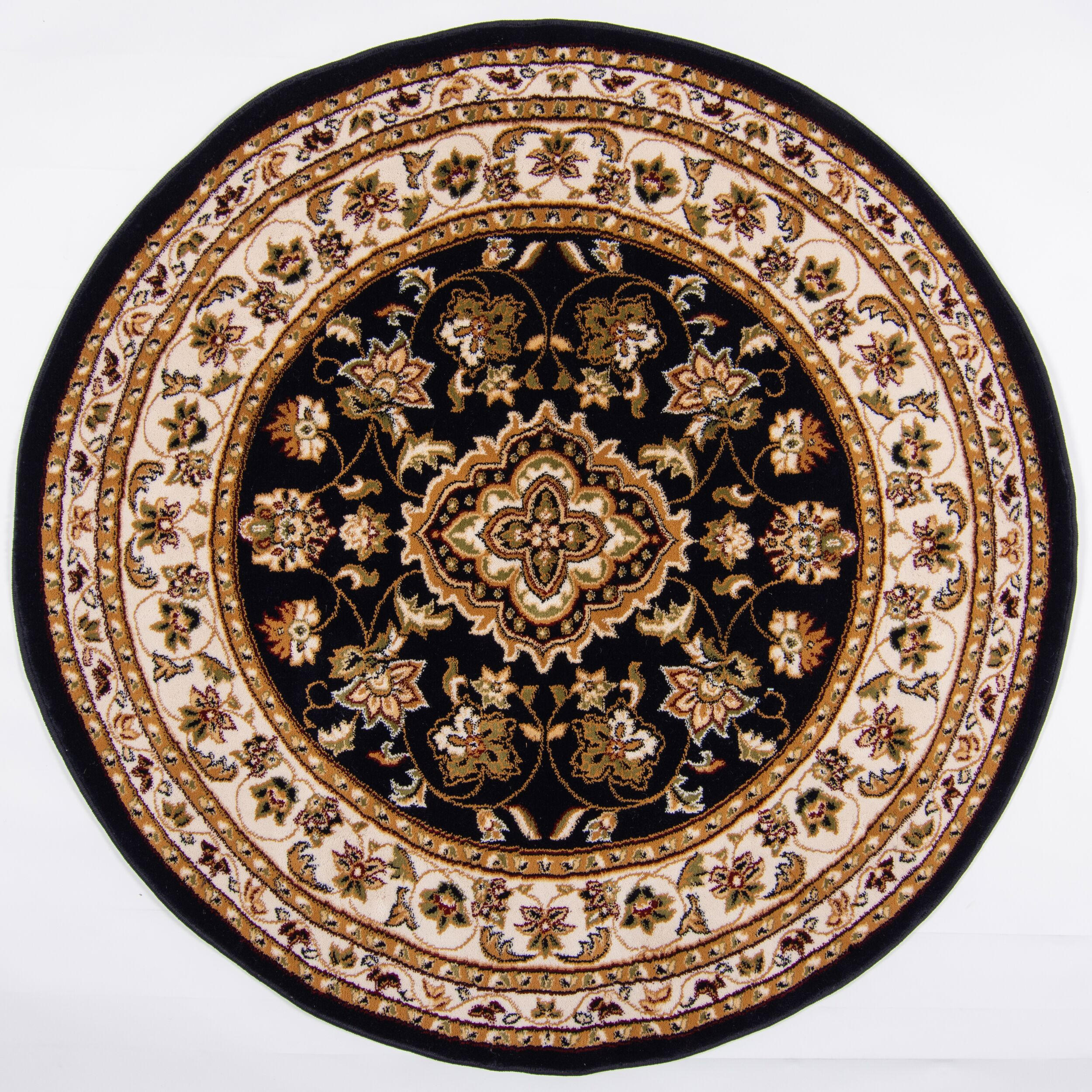 TEPPICH Traditionell-Floral-Design GLAZERT - Blau, Textil (133/133cm) - KADIMA DESIGN