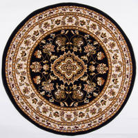 TEPPICH Traditionell-Floral-Design GLAZERT - Blau, Textil (133/133cm) - KADIMA DESIGN