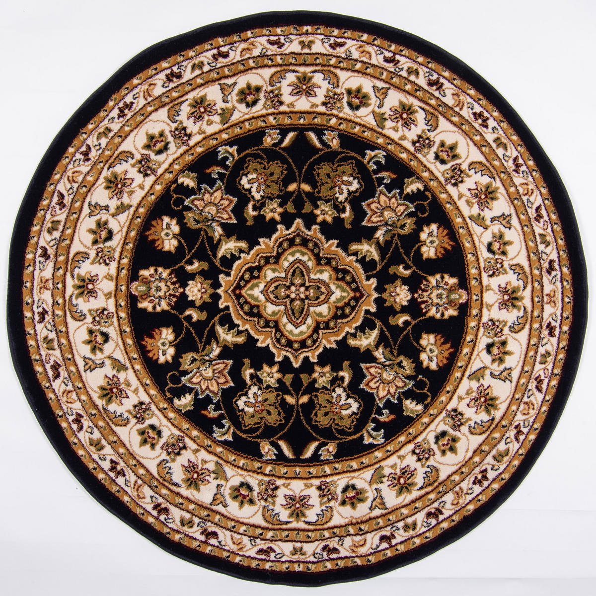 TEPPICH Traditionell-Floral-Design GLAZERT - Blau, Textil (133/133cm) - KADIMA DESIGN