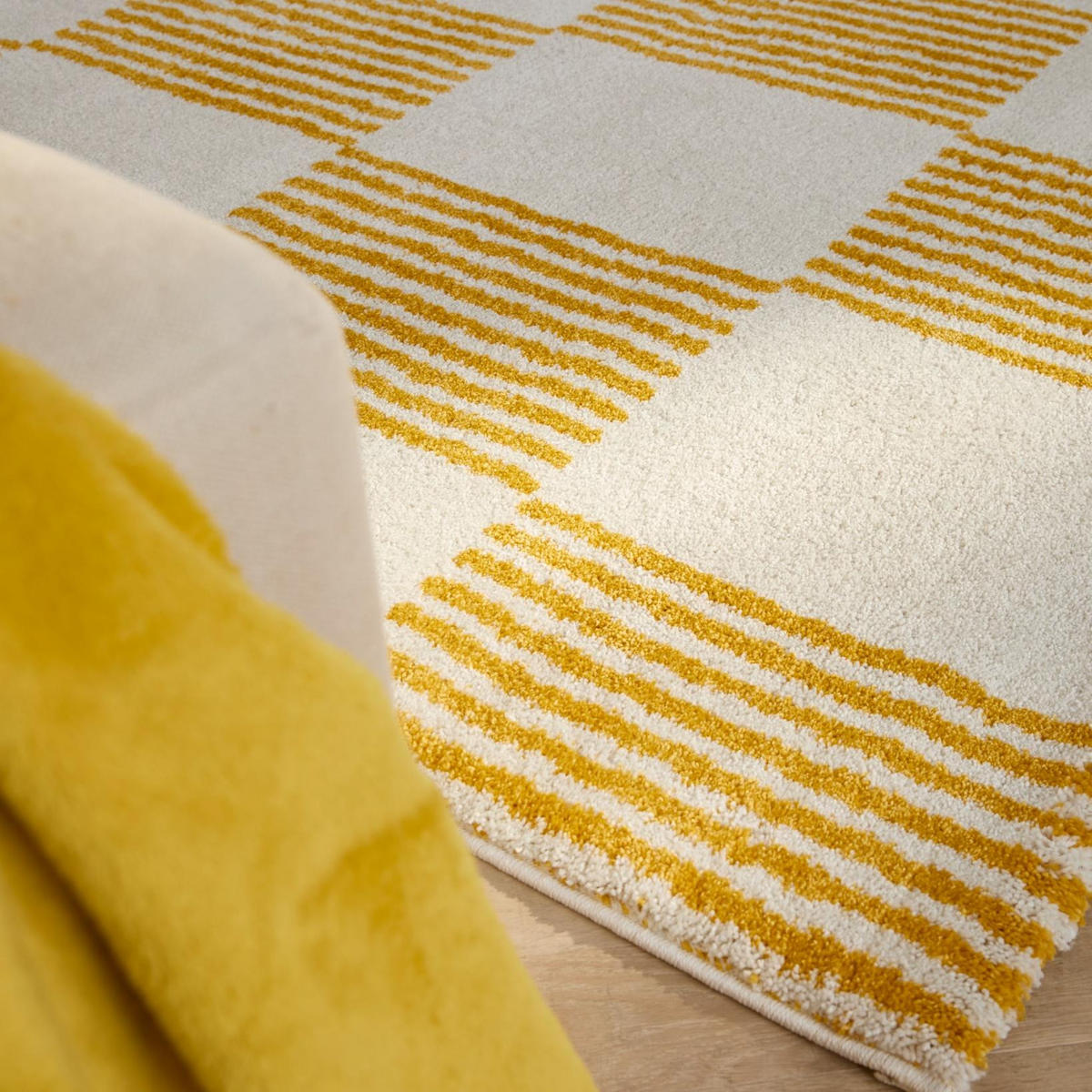 TEPPICH vintage mit blumenmuster gelb Groovy 200x280 cm - Gelb, Textil (200/280cm) - Nazar Rugs